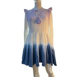Impressions Twirling at Sunset Ombre Shift Mini Dress Tie Dye  Size Small EUC
